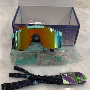 Pit Viper Sunglasses - Turquoise and Orange